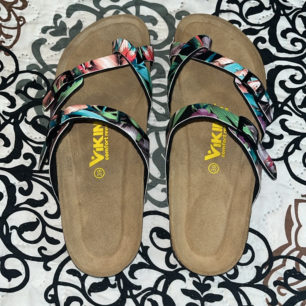 Viking Tropical Palm Print Sandals - Picture 2 of 6